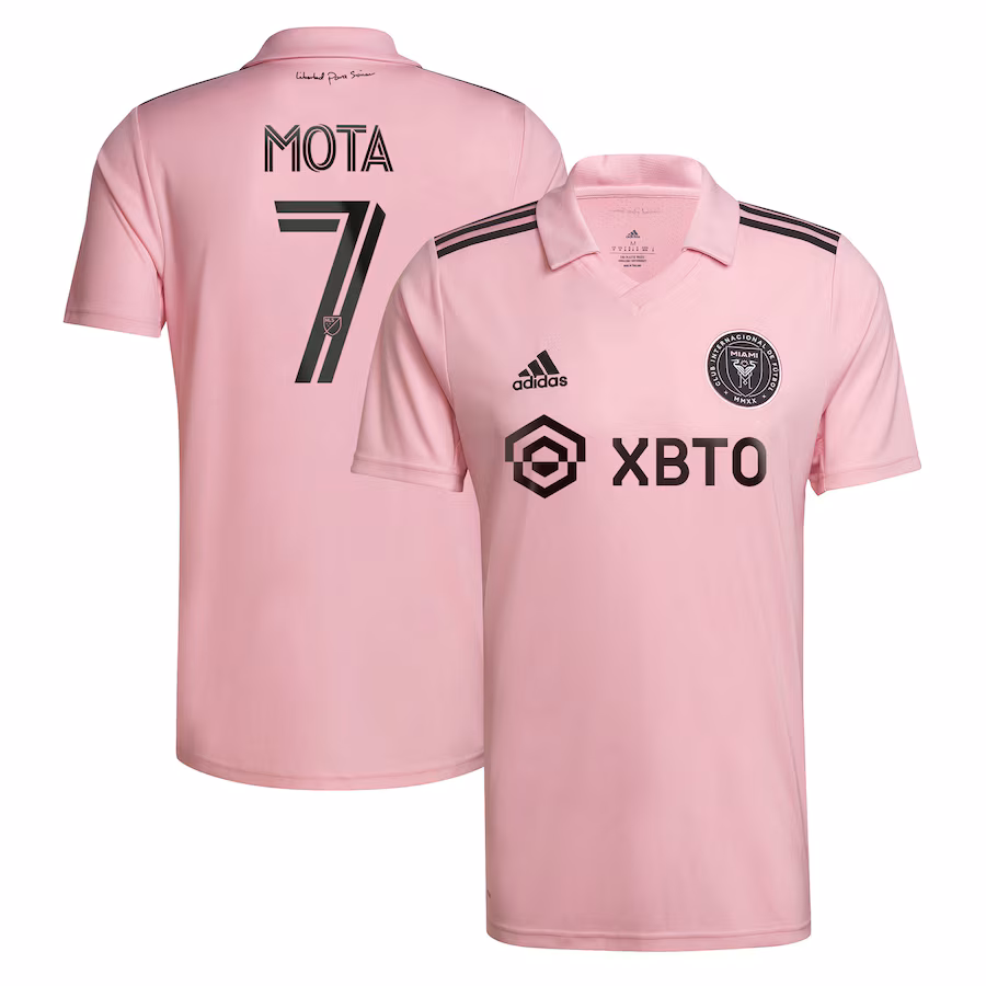 Men's Inter Miami CF Jean Mota adidas Pink 2022 The Heart Beat Kit Replica Player Jersey - Jersey