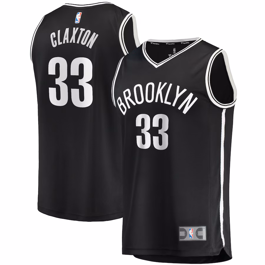 Men's Brooklyn Nets Nicolas Claxton Fanatics Black Fast Break Player Jersey - Icon Edition - Jersey