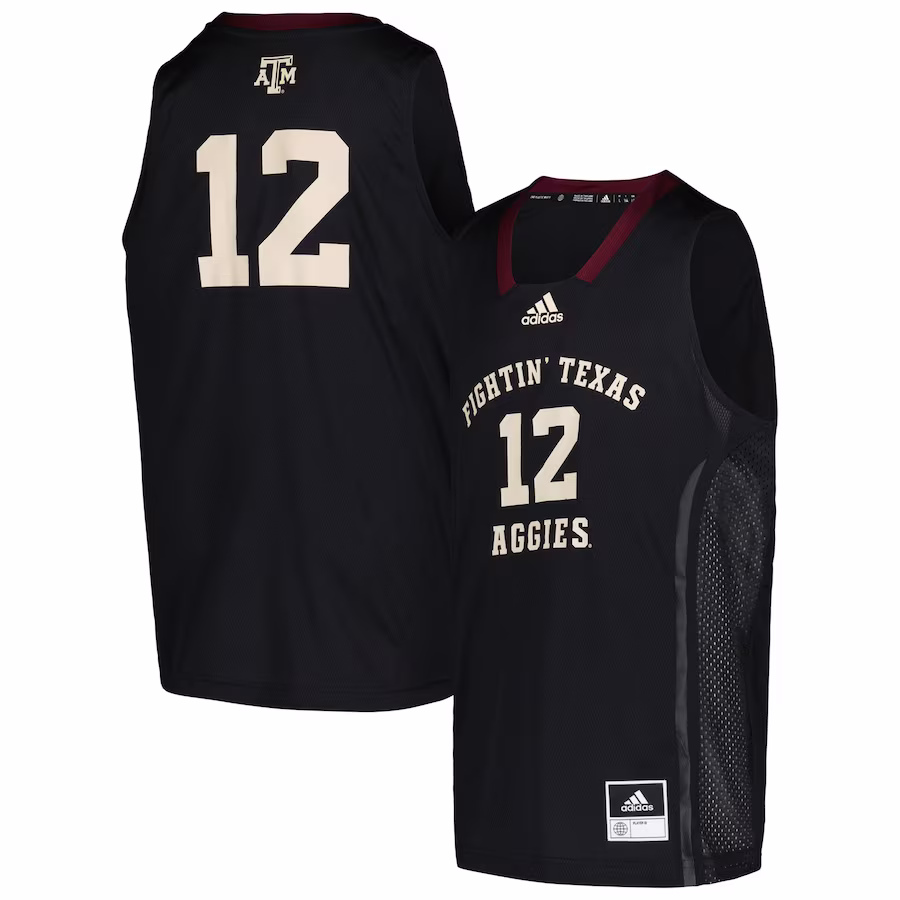 #12 Texas A&M Aggies adidas Youth Swingman Jersey - Black - Jersey