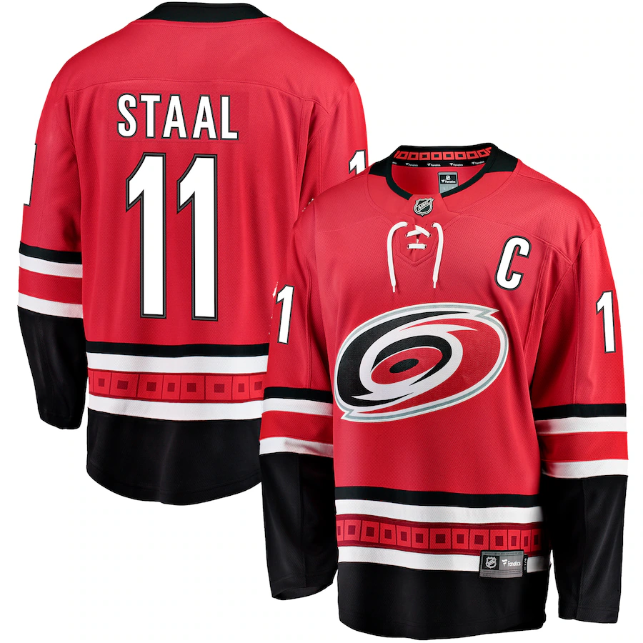 Men's Carolina Hurricanes Jordan Staal Fanatics Red Alternate Breakaway Jersey - Jersey