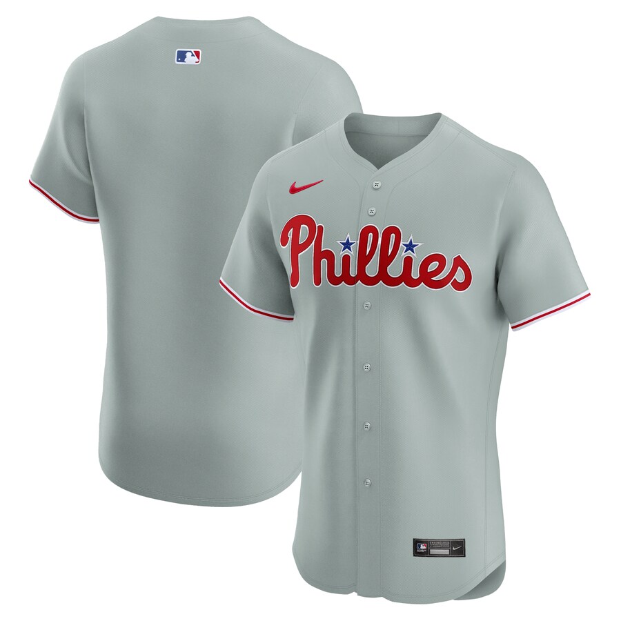 Men's Philadelphia Phillies Nike Gray Road Elite Jersey - Jersey