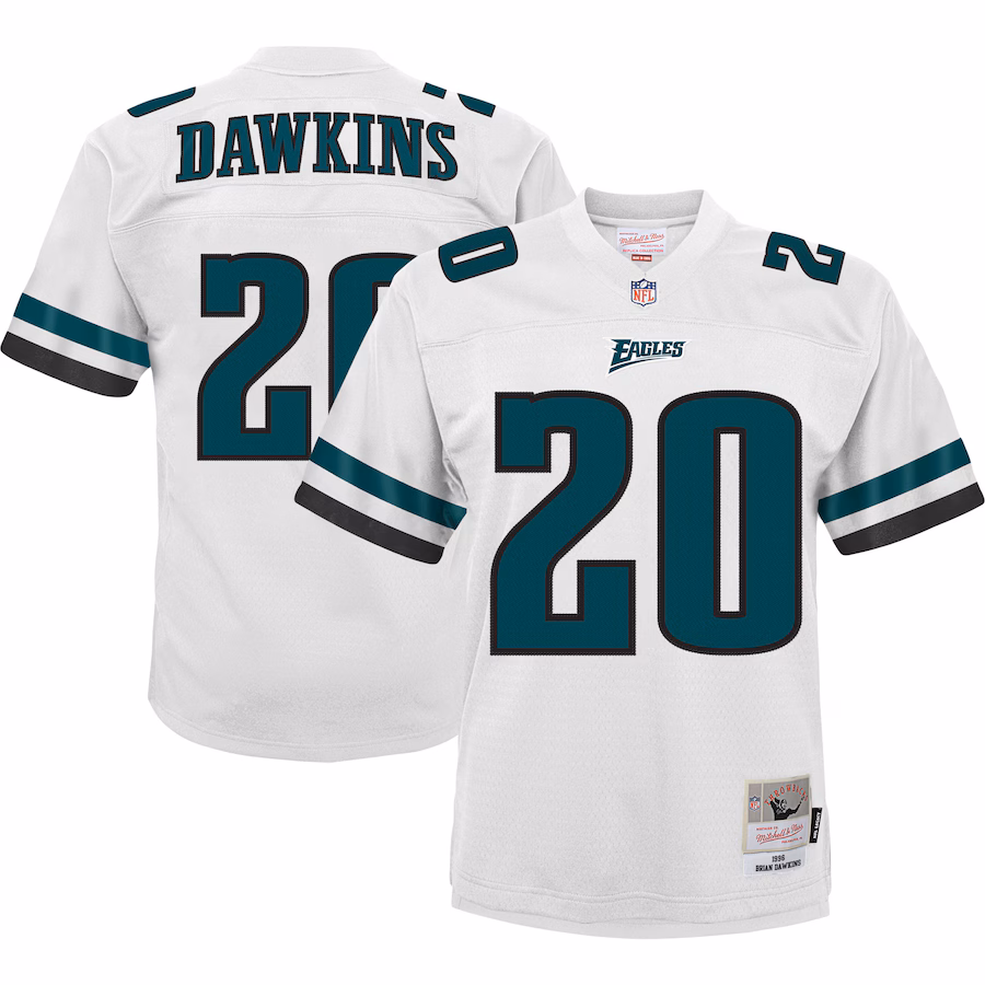 Youth Philadelphia Eagles Brian Dawkins Mitchell & Ness White 2004 Retired Player Legacy Jersey - Jersey