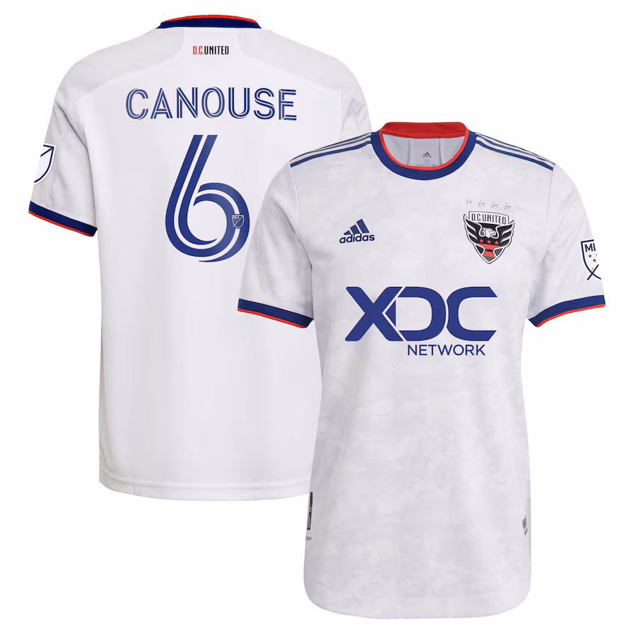 Men's D.C. United Russell Canouse adidas White 2022 The Marble Authentic Player Jersey - Jersey