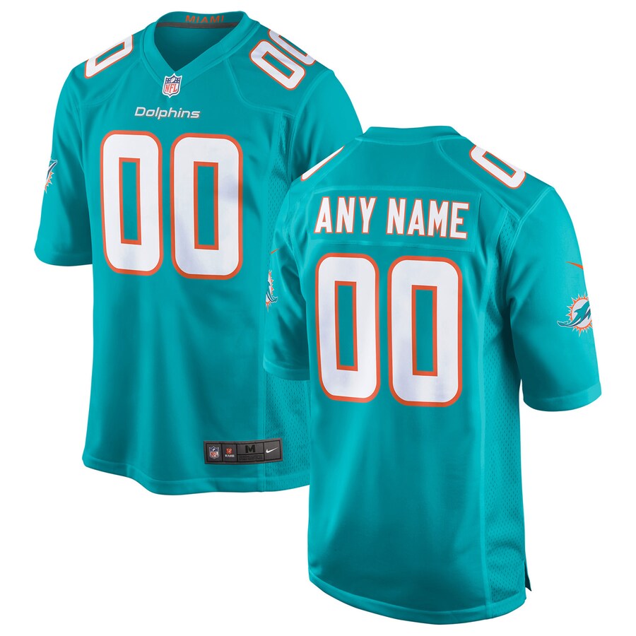 Youth Miami Dolphins Nike Aqua Custom Game Jersey - Jersey