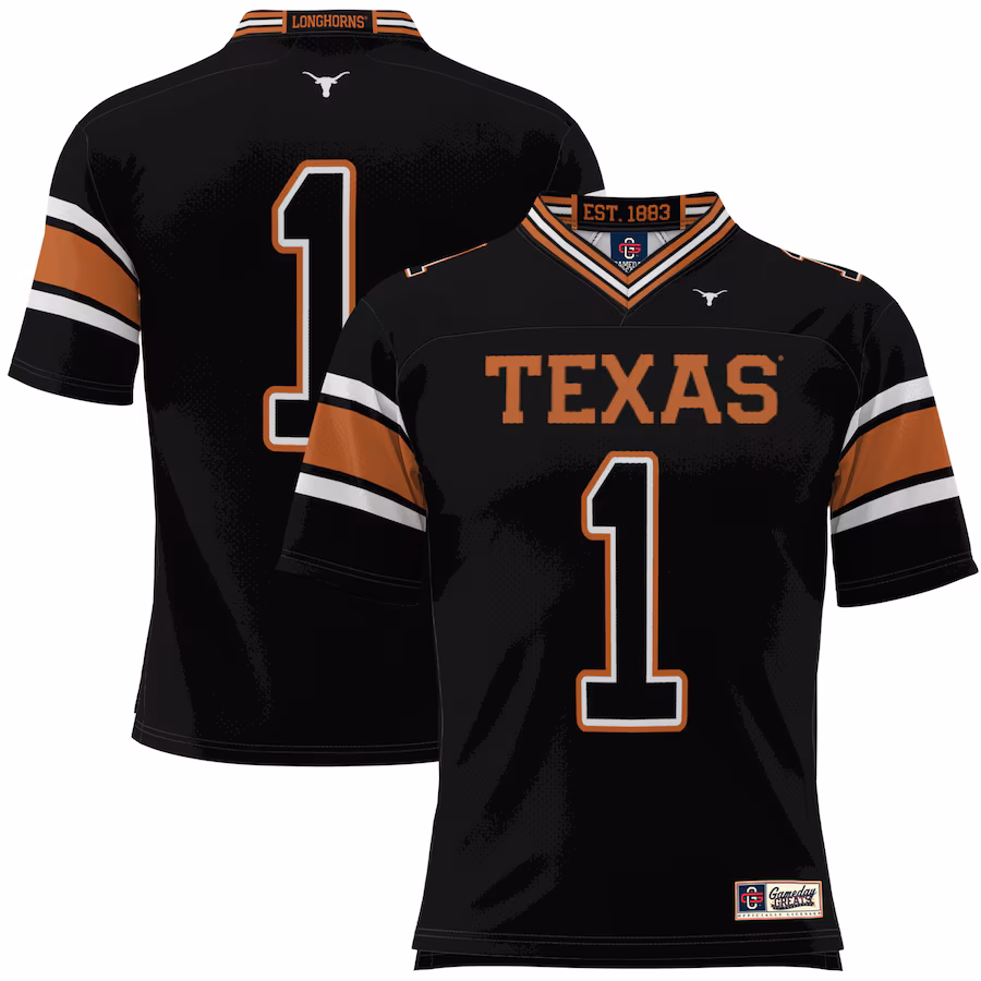Youth GameDay Greats #1 Black Texas Longhorns Football Jersey - Jersey
