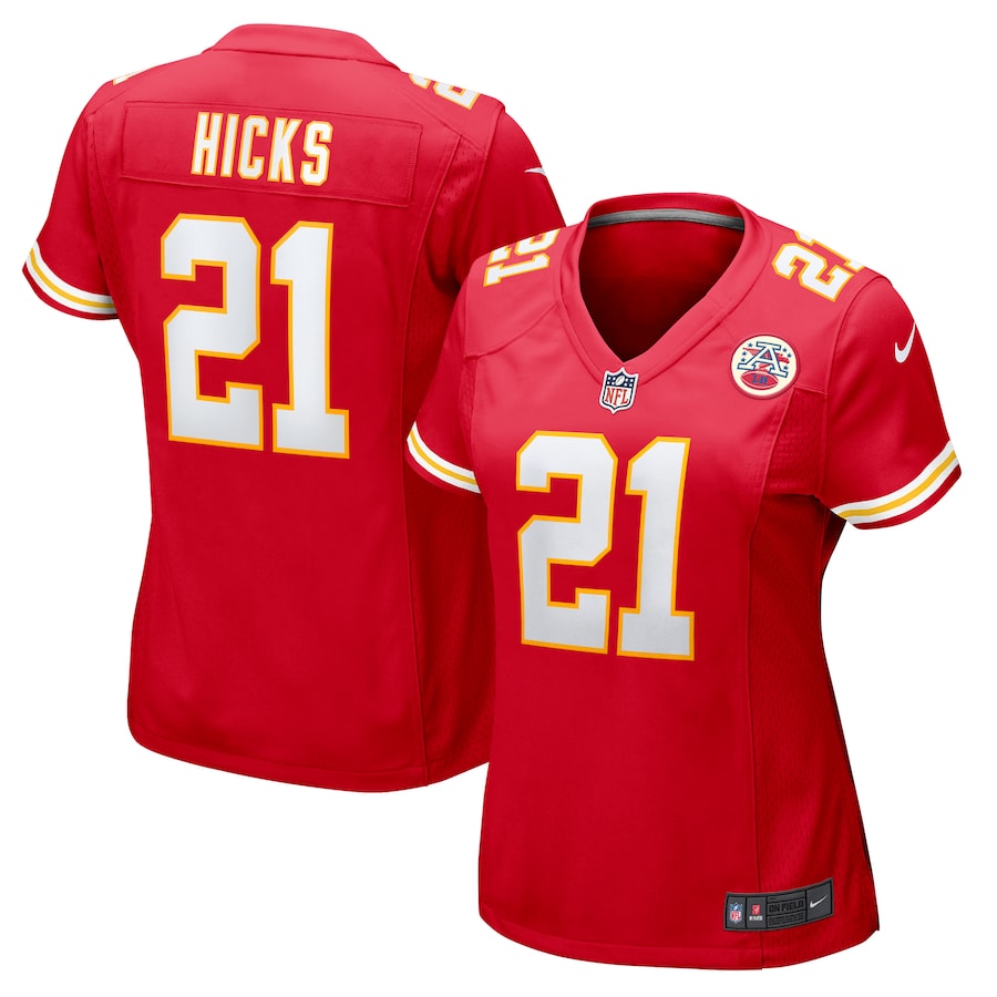 Women's Kansas City Chiefs Jaden Hicks Nike Red Game Jersey - Jersey