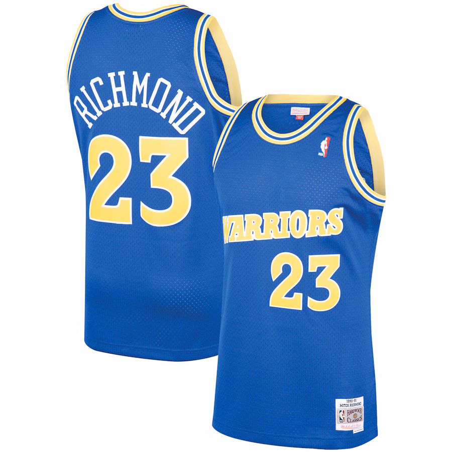 Men's Golden State Warriors Mitch Richmond Mitchell & Ness Royal 1990/91 Hardwood Classics Swingman Jersey - Jersey