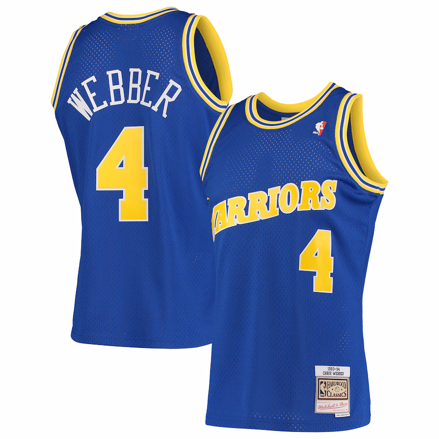 Men's Golden State Warriors Chris Webber Mitchell & Ness Royal 1993/94 Hardwood Classics Swingman Jersey - Jersey