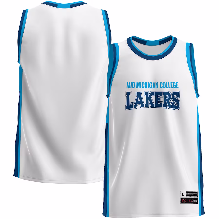 Mid Michigan College GameDay Greats Lightweight Basketball Jersey - White - Jersey