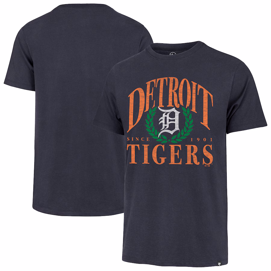 Men's Detroit Tigers '47 Navy Pitchout Franklin T-Shirt - Jersey