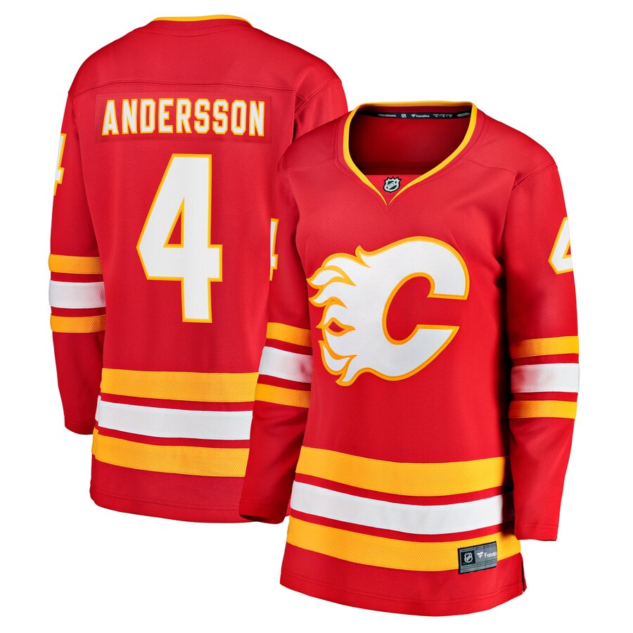 Women's Calgary Flames Rasmus Andersson Fanatics Branded Red Home Team Breakaway Player Jersey - Jersey
