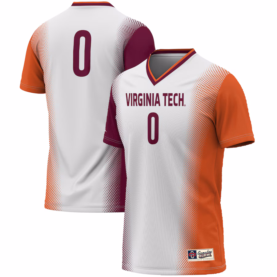 #0 Virginia Tech Hokies GameDay Greats Unisex  Lightweight Women's Soccer Jersey - White - Jersey