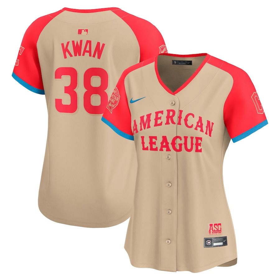 Women's American League Steven Kwan Nike Cream 2024 MLB All-Star Game Limited Player Jersey - Jersey