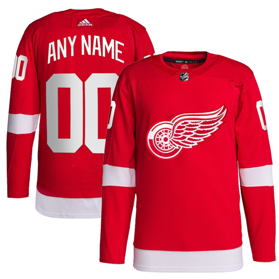 Men's Detroit Red Wings adidas Red Home Primegreen Authentic Custom Jersey - Jersey