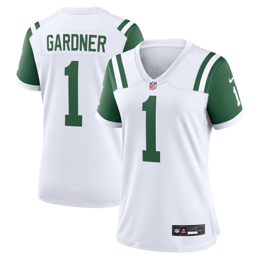 Women's New York Jets Ahmad Sauce Gardner Nike White Classic Alternate Game Jersey - Jersey