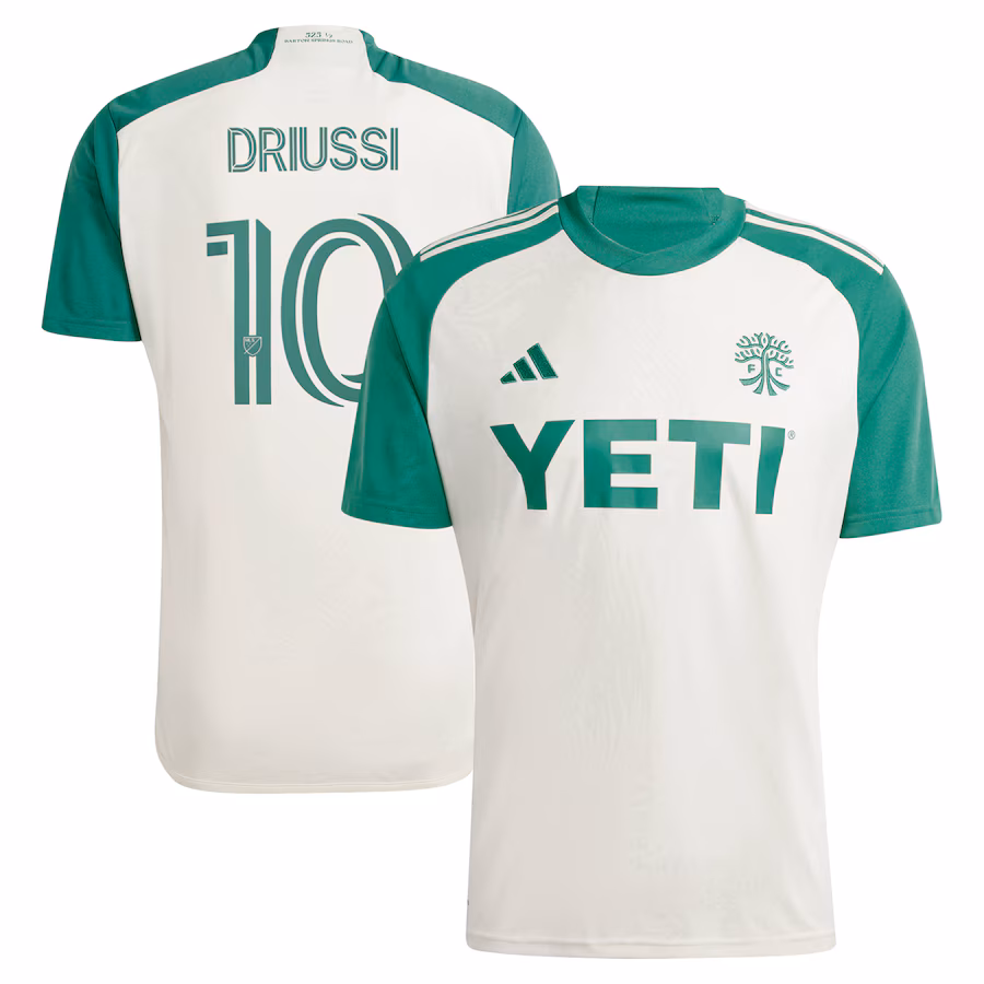 Men's Austin FC Sebastián Driussi adidas Tan 2024 The Armadillo Kit Replica Player Jersey - Jersey