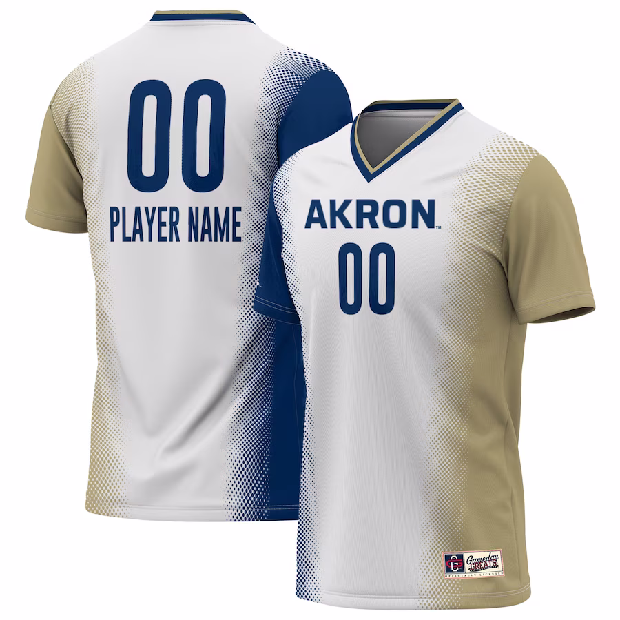 Akron Zips GameDay Greats Youth Lightweight NIL Pick-A-Player Women's Soccer Jersey - White - Jersey