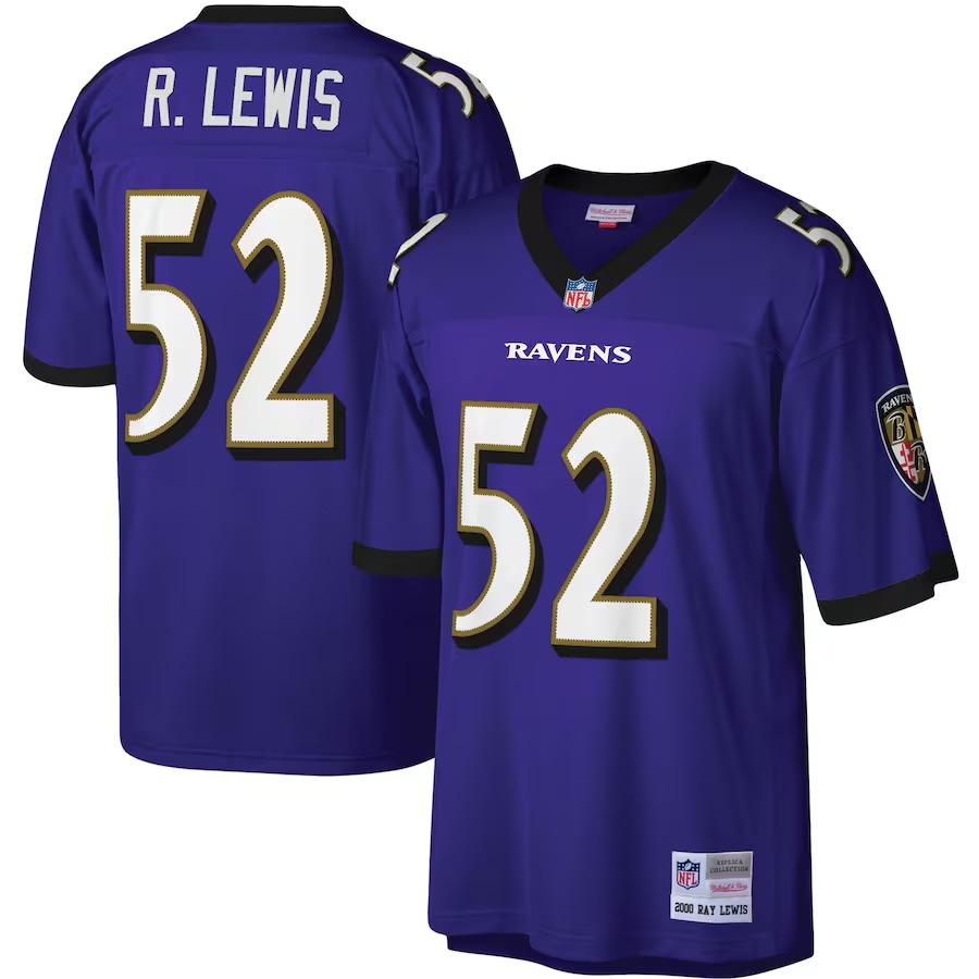 Men's Baltimore Ravens Ray Lewis Mitchell & Ness Purple Legacy Replica Jersey - Jersey