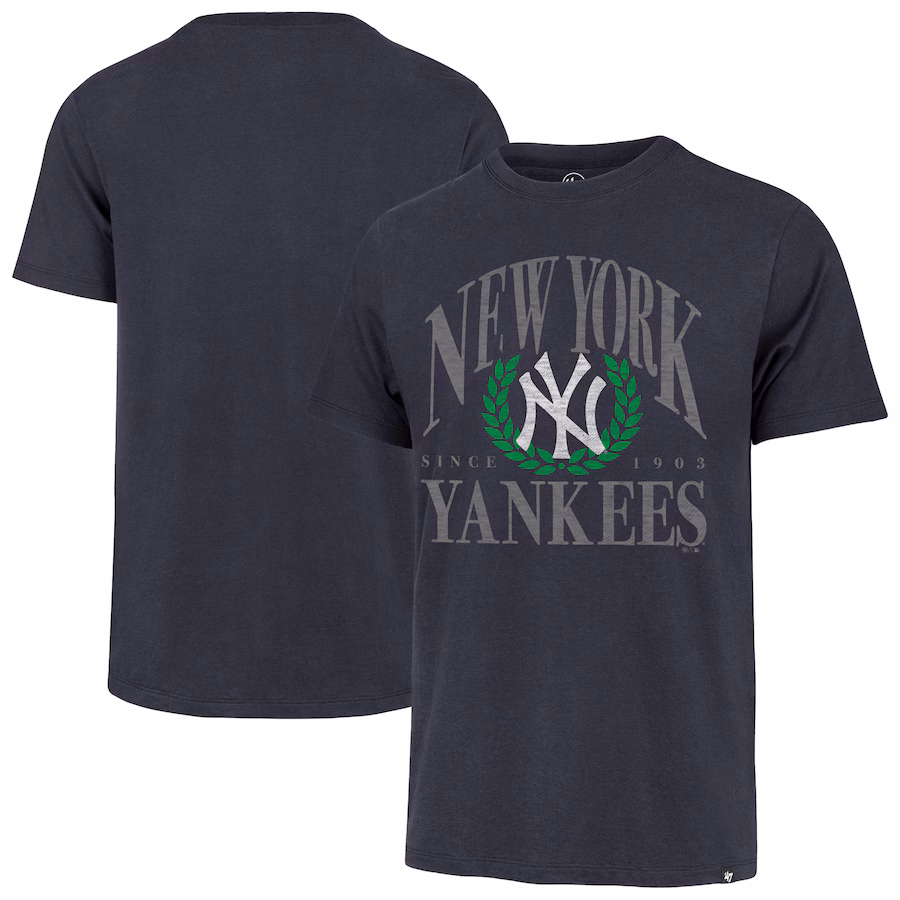 Men's New York Yankees '47 Navy Pitchout Franklin T-Shirt - Jersey