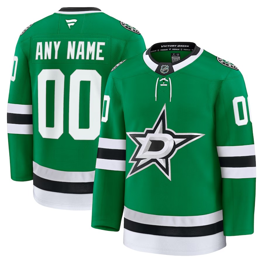 Men's Dallas Stars Fanatics Kelly Green Home Premium Custom Jersey - Jersey