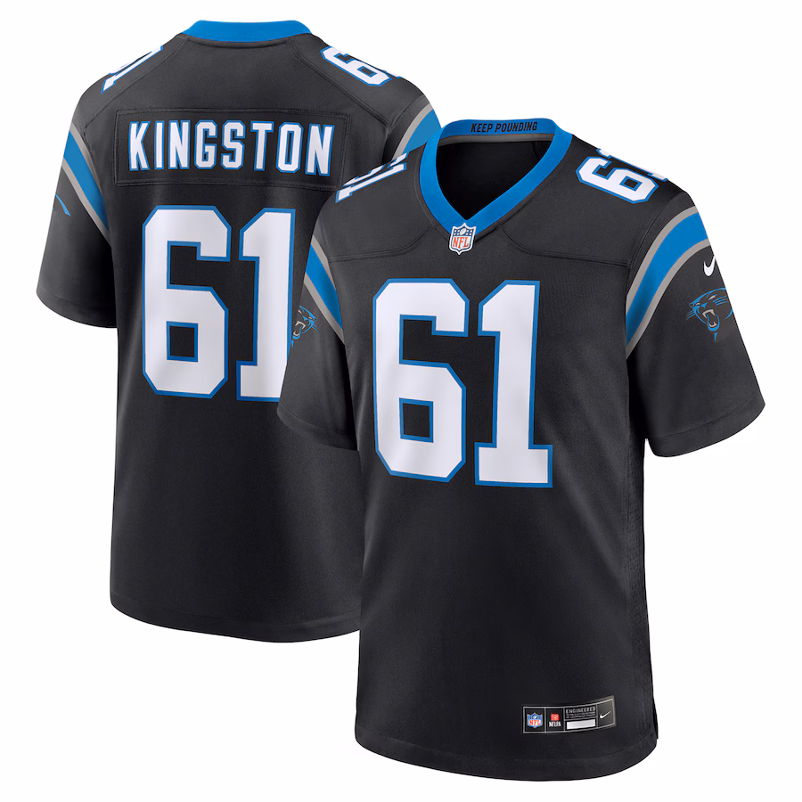 Men's Carolina Panthers Jarrett Kingston Nike Black Game Jersey - Jersey