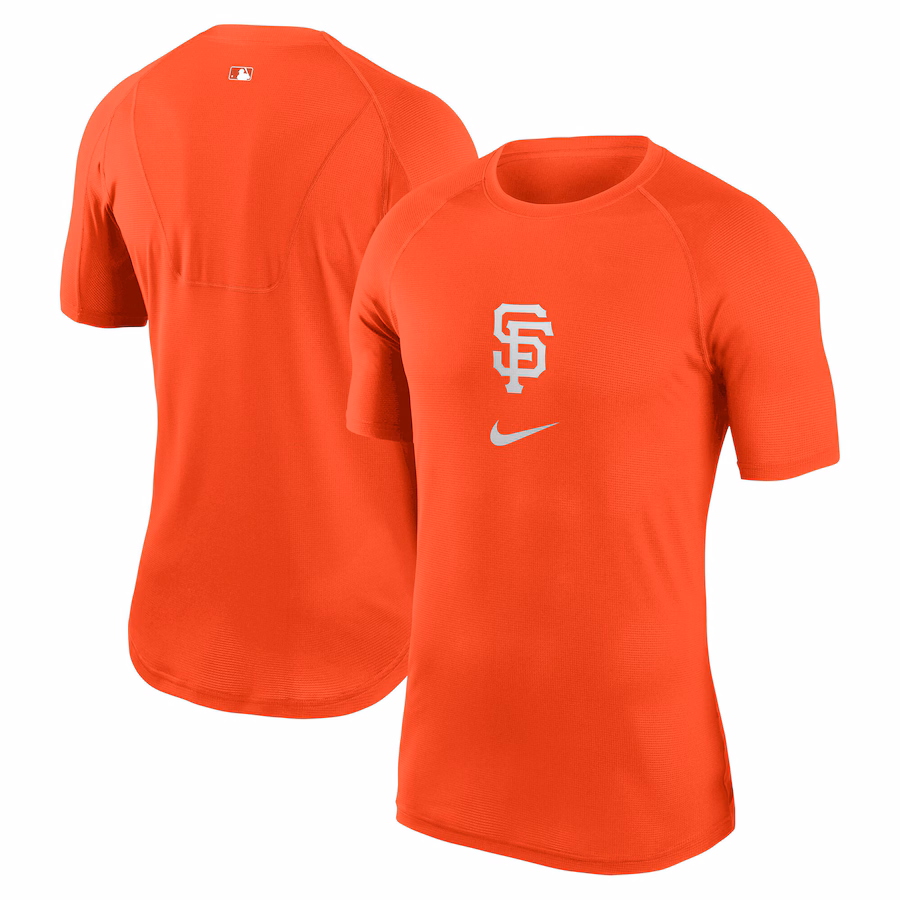 Men's San Francisco Giants Nike Orange City Connect Performance Raglan Base Layer Top - Jersey