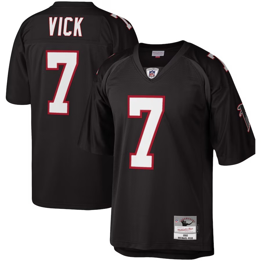 Men's Atlanta Falcons Michael Vick Mitchell & Ness Black Legacy Replica Jersey - Jersey