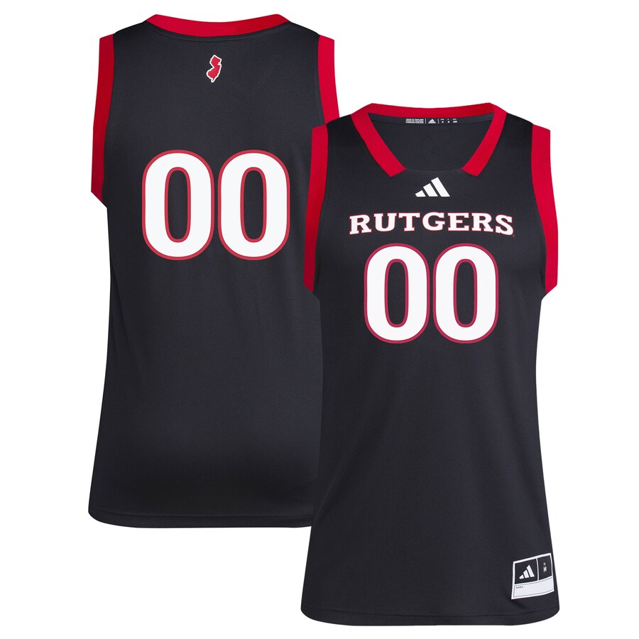 Men's adidas #1 Black Rutgers Scarlet Knights Replica Swingman Jersey - Jersey