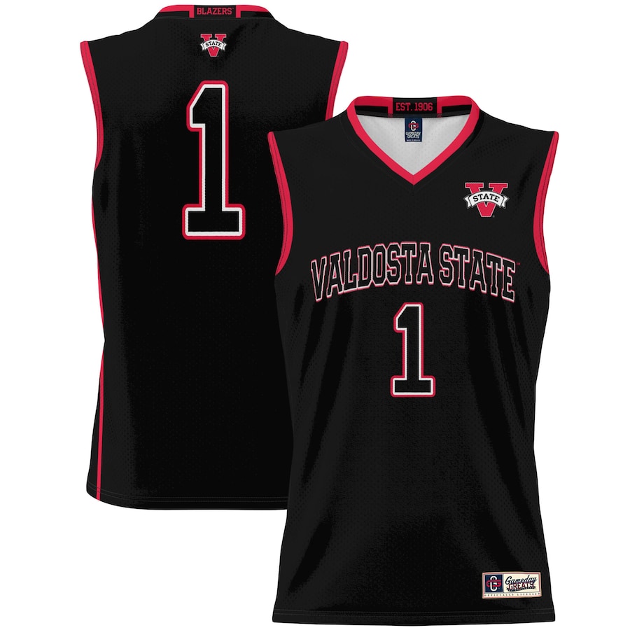 #1 Valdosta State Blazers GameDay Greats Unisex Lightweight Basketball Jersey - Black - Jersey