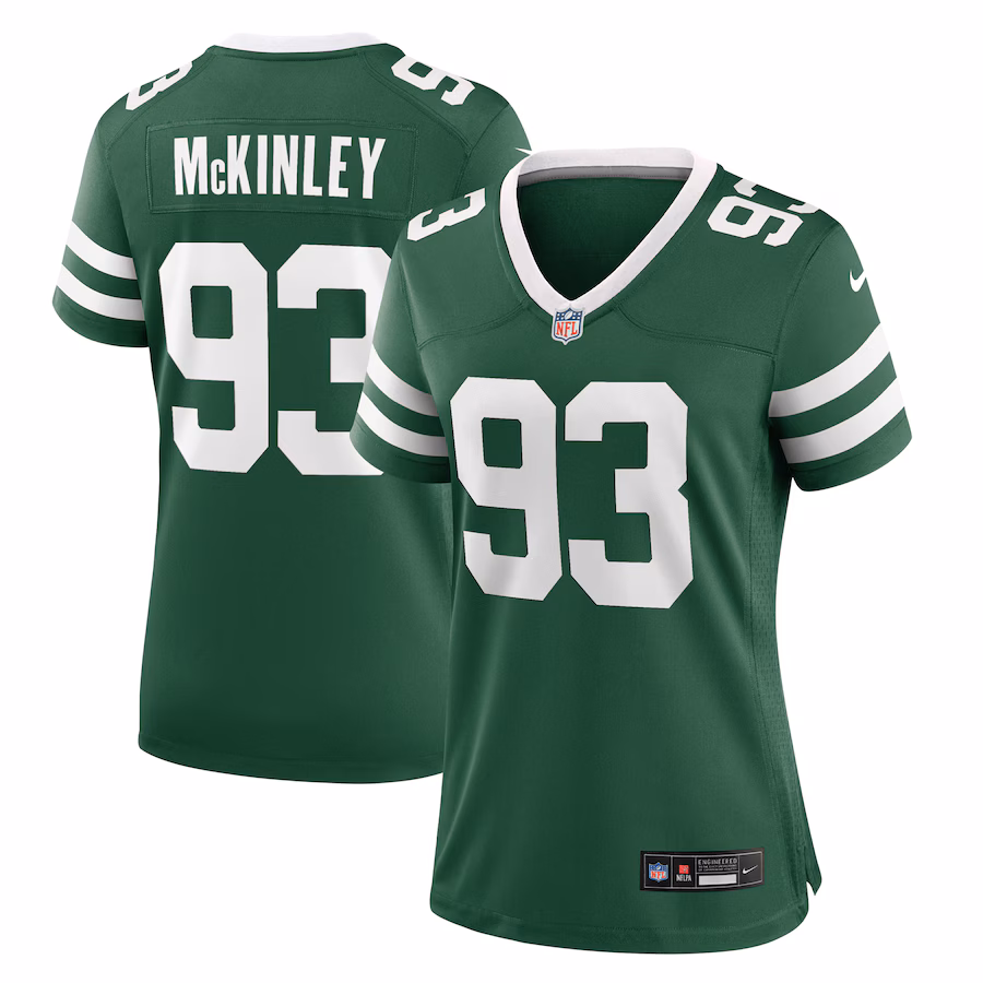 Women's New York Jets Takk McKinley Nike Legacy Green Team Game Jersey - Jersey