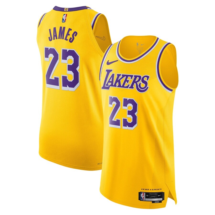 Men's Los Angeles Lakers LeBron James Nike Gold Icon Edition - Icon Edition - Jersey