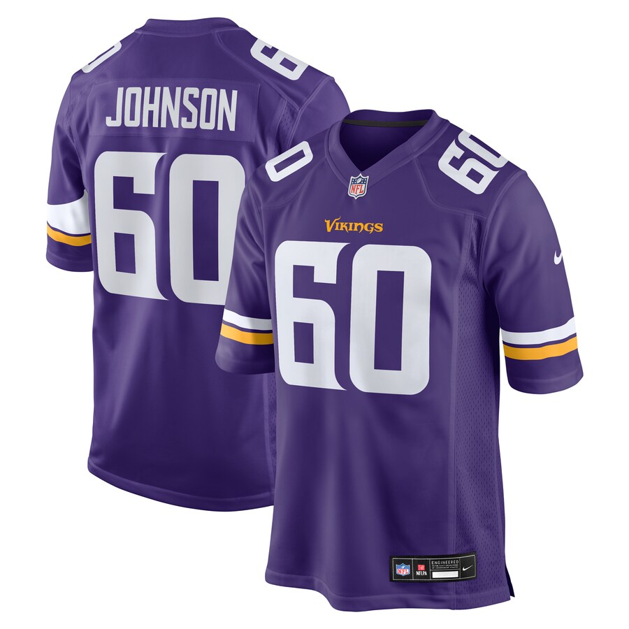 Men's Minnesota Vikings Marcellus Johnson Nike Purple Team Game Jersey - Jersey
