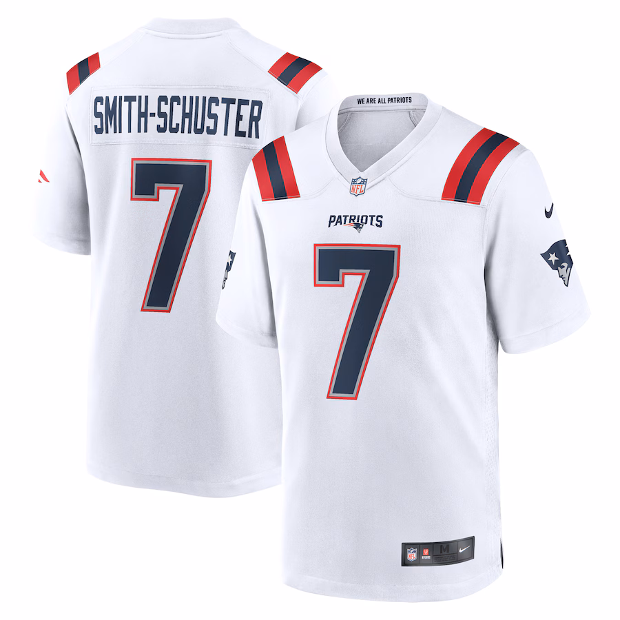 Men's New England Patriots JuJu Smith-Schuster Nike White Game Player Jersey - Jersey