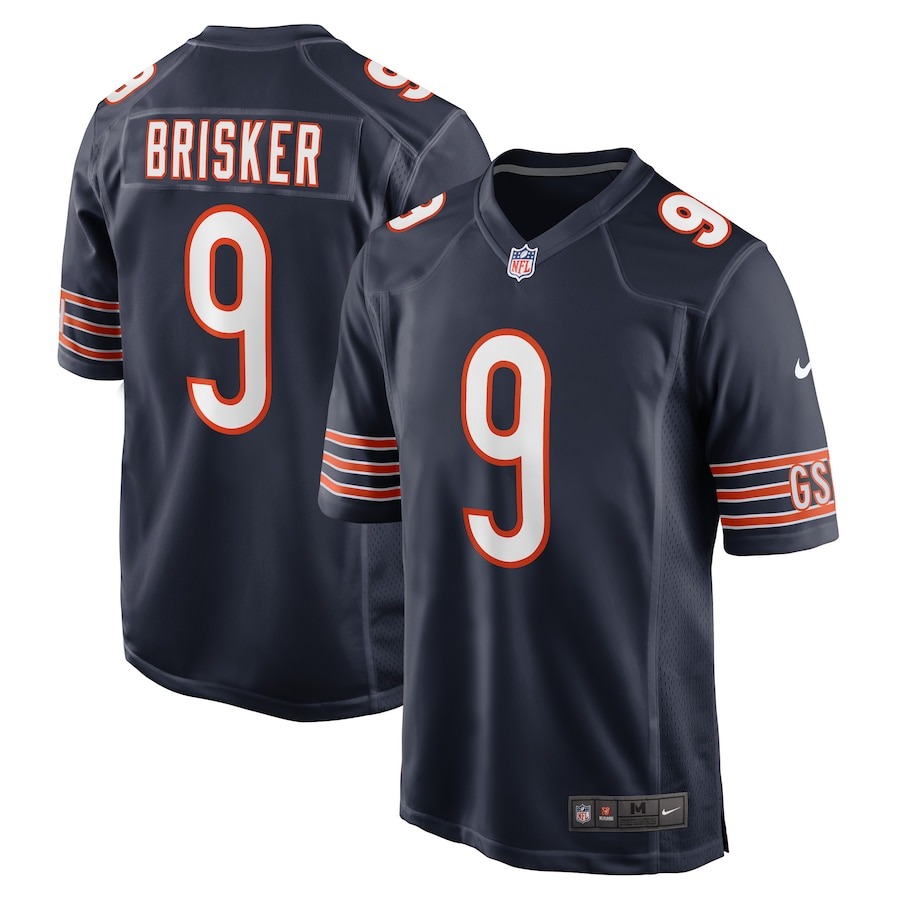 Men's Chicago Bears Jaquan Brisker Nike Navy Game Player Jersey - Jersey