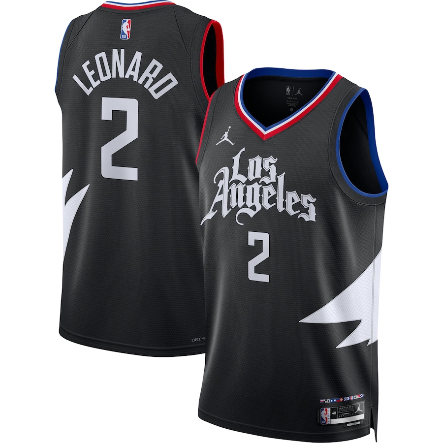 Unisex LA Clippers Kawhi Leonard Jordan Brand Black Swingman Jersey - Statement Edition - Jersey