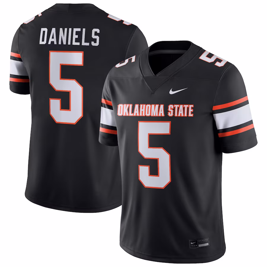 Kendal Daniels Oklahoma State Cowboys Nike NIL Football Player Game Jersey - Black - Jersey