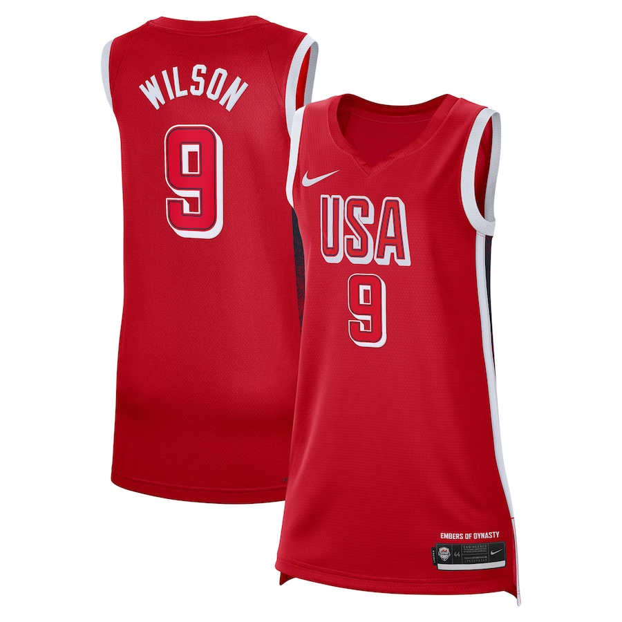 Unisex Women's USA Basketball A'ja Wilson Nike Red 2024 Swingman Player Jersey - Jersey