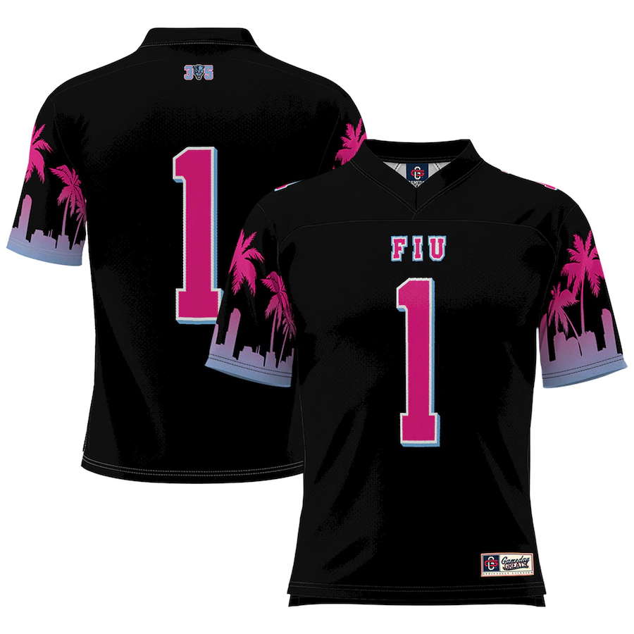 #1 FIU Panthers GameDay Greats Youth Miami Vice Football Jersey - Black - Jersey