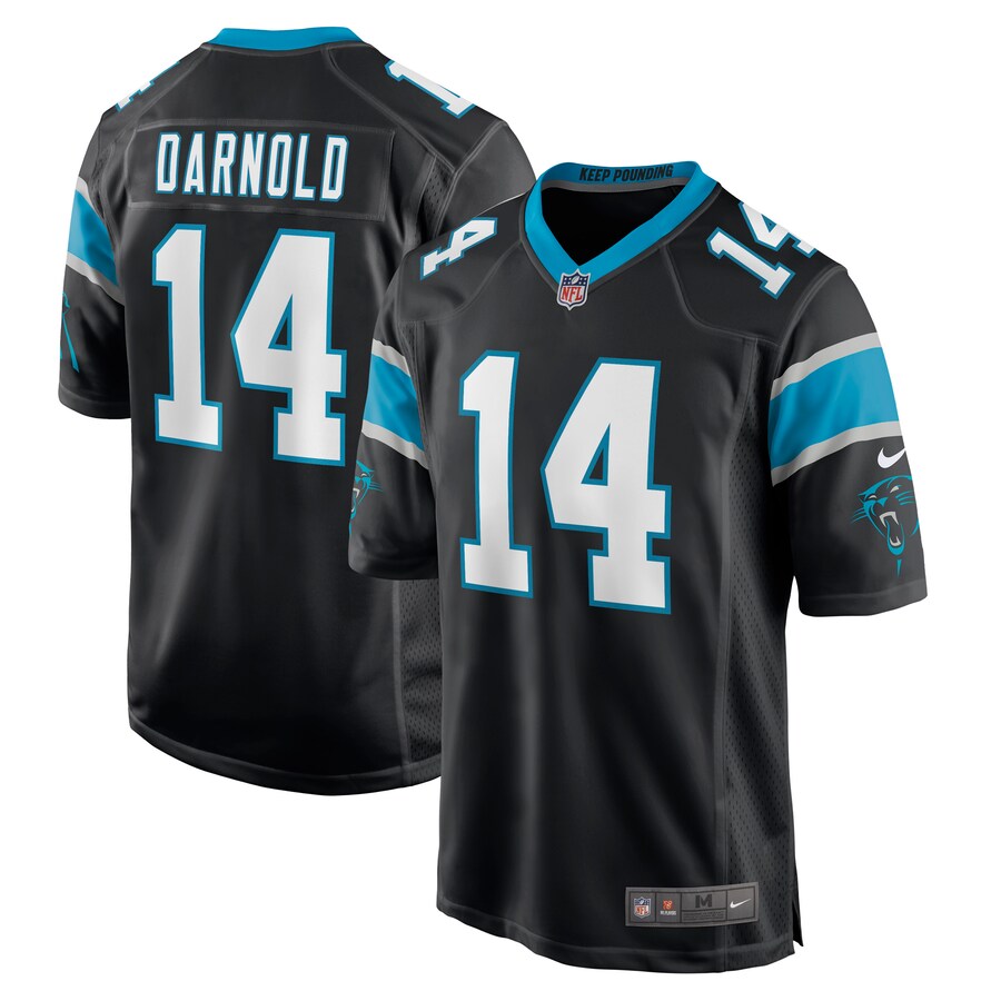 Men's Carolina Panthers Sam Darnold Nike Black Game Player Jersey - Jersey