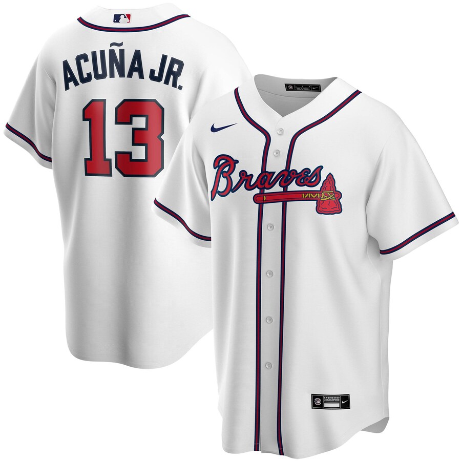 Youth Atlanta Braves Ronald Acuña Jr. Nike White Alternate Replica Player Jersey - Jersey