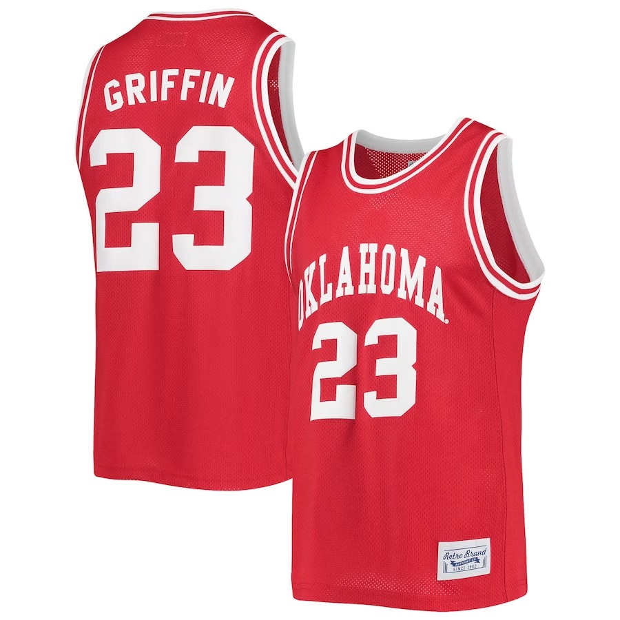 Blake Griffin Oklahoma Sooners Original Retro Brand Commemorative Classic Basketball Jersey - Crimson - Jersey