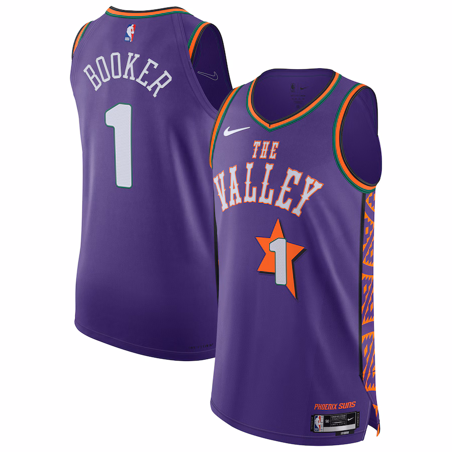 Men's Phoenix Suns Devin Booker Nike Purple 2024/25 Authentic Player Jersey - City Edition - Jersey