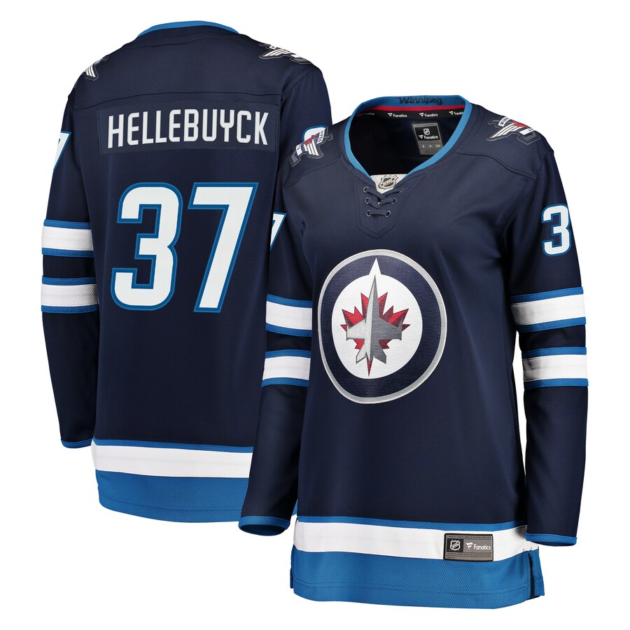 Women's Winnipeg Jets Connor Hellebuyck Fanatics Branded Navy Breakaway Jersey - Jersey