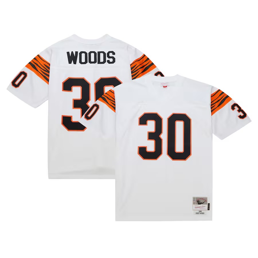 Men's Cincinnati Bengals Ickey Woods Mitchell & Ness White Legacy Replica Jersey - Jersey