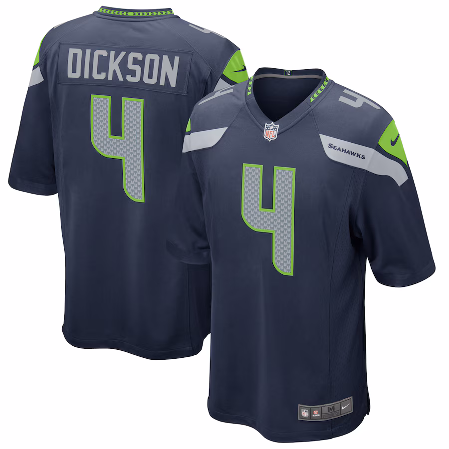 Men's Seattle Seahawks Michael Dickson Nike College Navy Game Jersey - Jersey