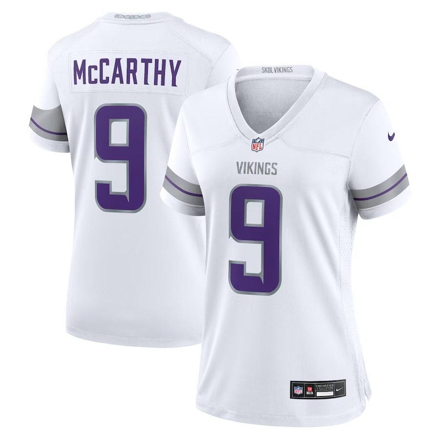 Women's Minnesota Vikings J.J. McCarthy Nike White Alternate Game Player Jersey - Jersey