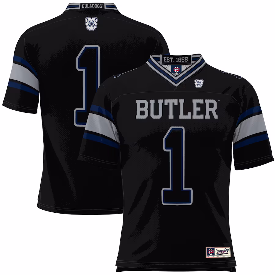 #1 Butler Bulldogs GameDay Greats Football Jersey - Black - Jersey