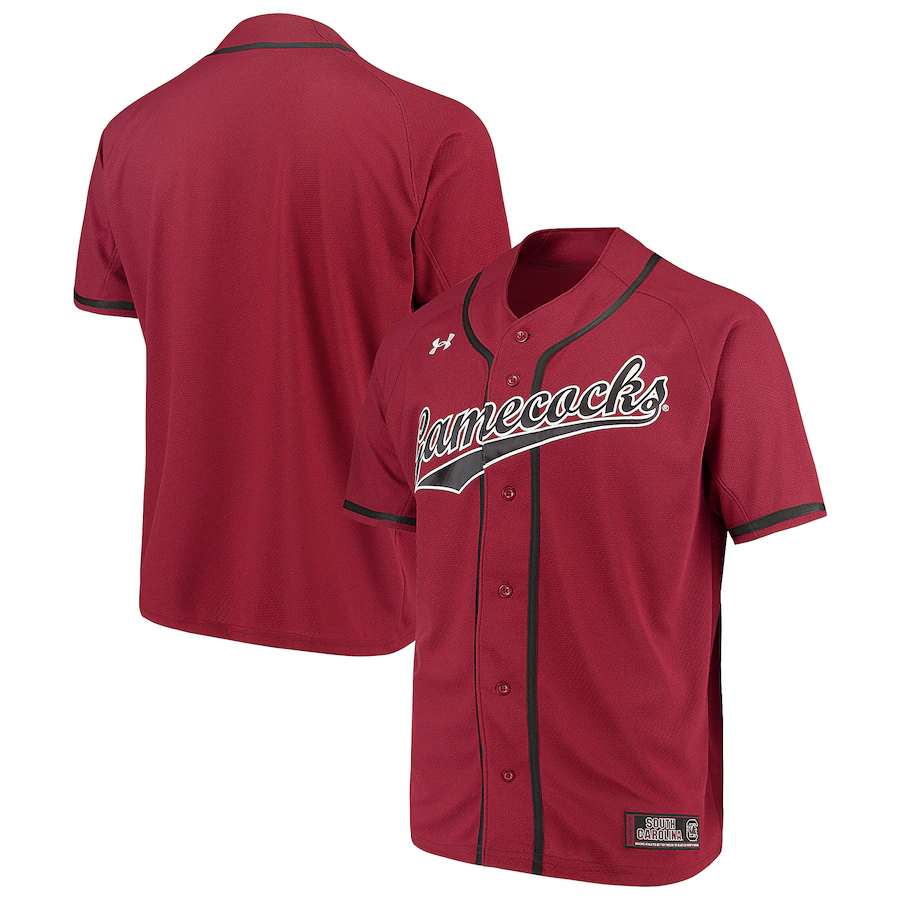 Men's Under Armour Garnet South Carolina Gamecocks Performance Replica Baseball Jersey - Jersey