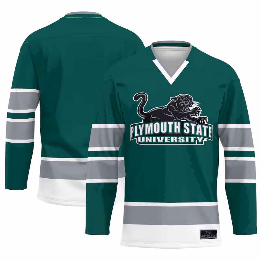 Youth ProSphere  Green Plymouth State Panthers  Hockey Jersey - Jersey