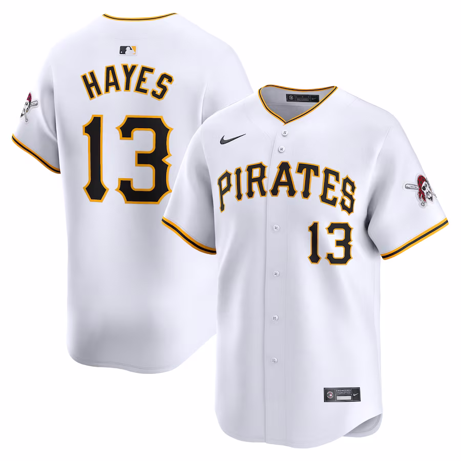 Men's Pittsburgh Pirates Ke'Bryan Hayes Nike White Home Limited Player Jersey - Jersey